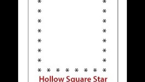 C Program Print Hollow Square Star Pattern #shorts
