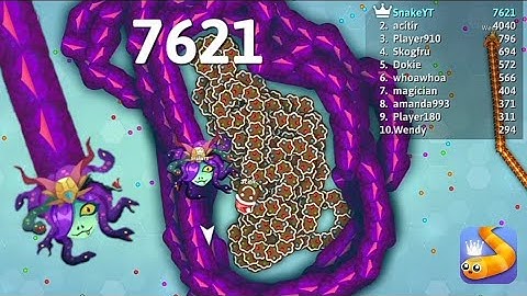 Snake.Io - Top 2 Biggest Snakes Trapped by Medusa Boss! Epic Snakeio Gameplay