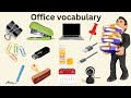 Improve english vocabulary words with pictures office objects vocabulary
