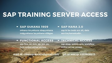 SAP HANA + BO+BODS+BI+ECC remote access SAP IDES ECC 6.0 EHP 5 & EHP6 remote access