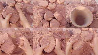 ASMR..Pure red dirt floor and clay pot crumbling dusty video||Sleep Aid||Anixty  #asmr  #satisfying