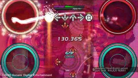 DDR 2010: Raspberry♡Heart (English version) by jun feat. PAULA TERRY; Move & Step - Difficult AA