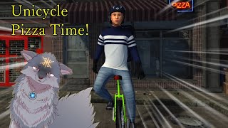 一輪車でピザを届ける簡単なお仕事だよ！( #UnicyclePizzaTime! )Part2