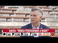 Mauricio Macri: "Ningún juez se sintió amenazado en mi gobierno. Actuaban con independencia"