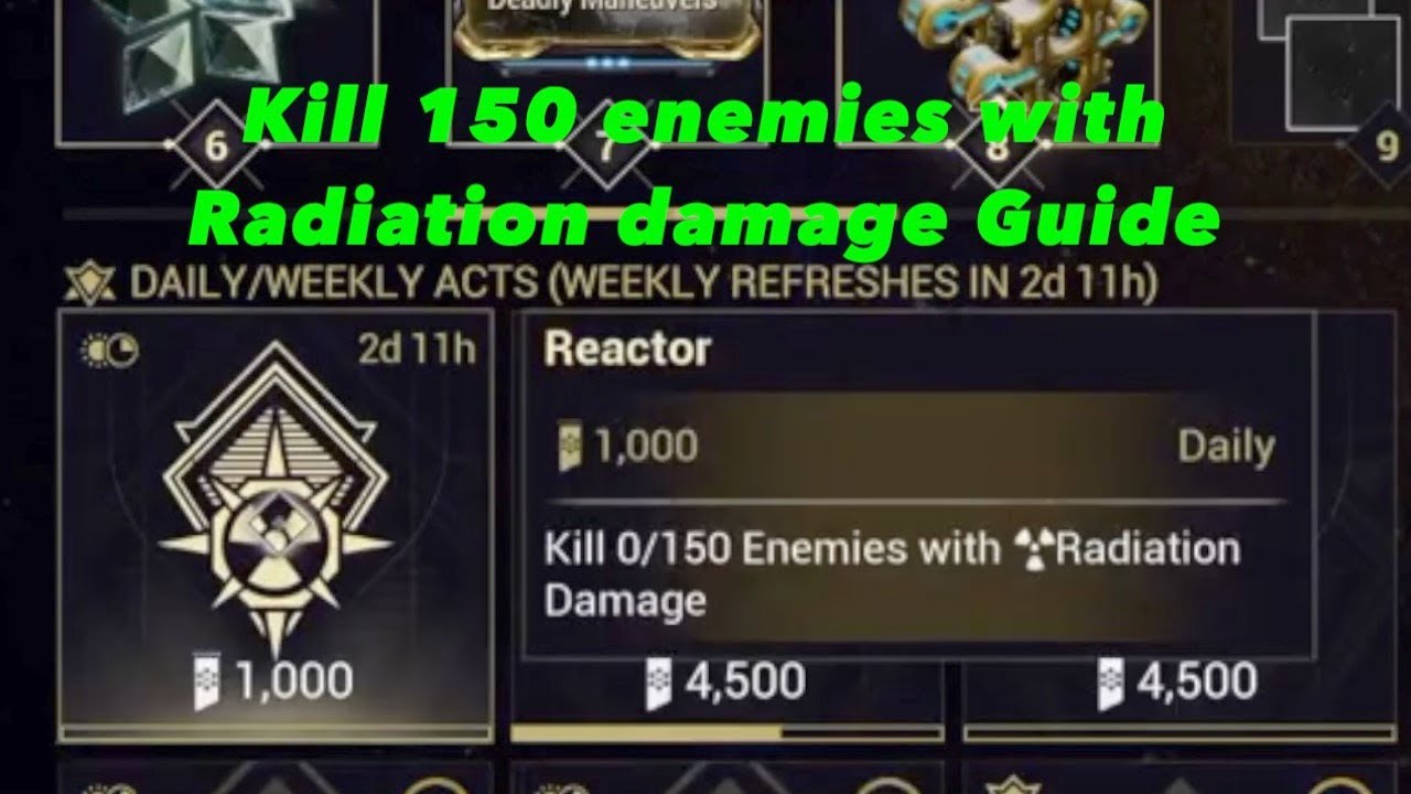Kill 150 enemies with Radiation damage Guide | Reactor Challenge | Warframe | The Glassmaker