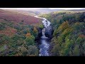 Low Force to High Force by drone. Part 1. Teesdale, Co Durham UK .