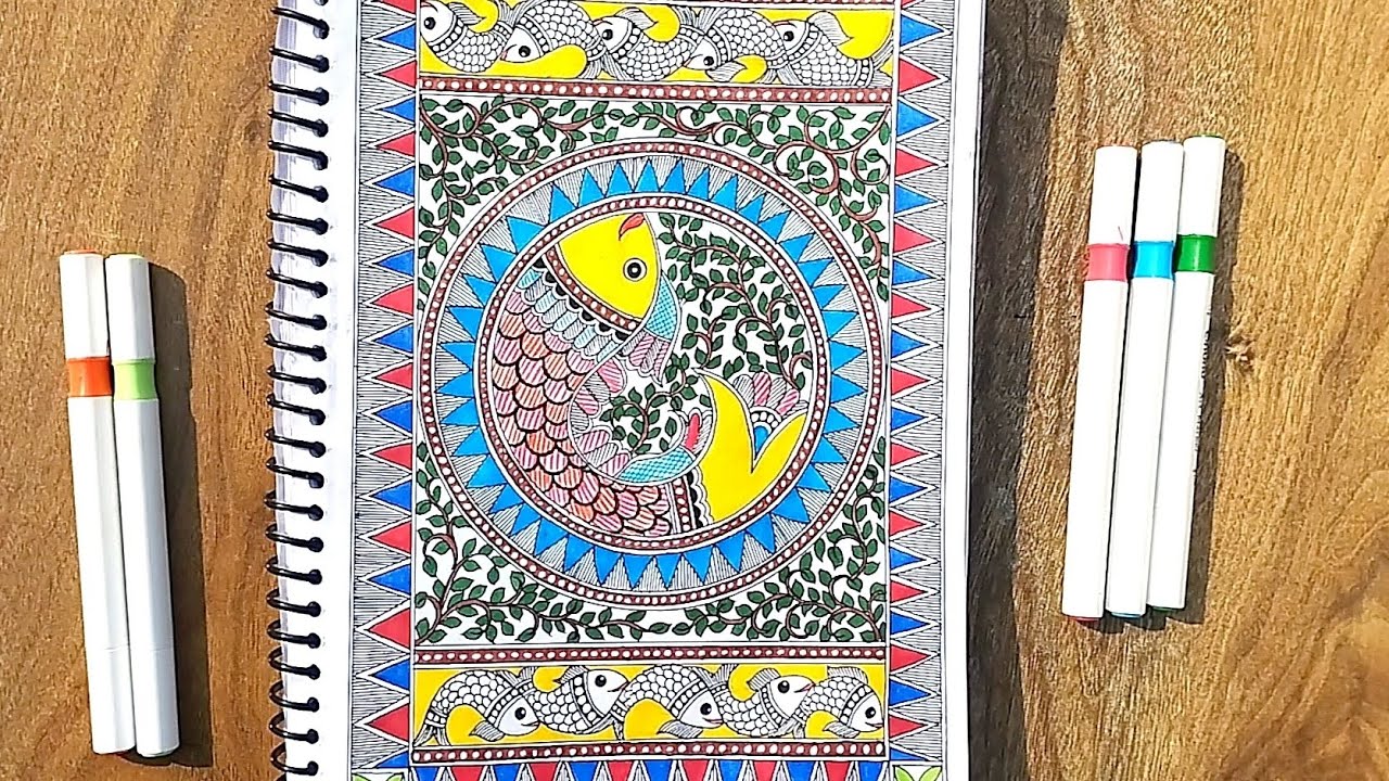 How to make Madhubani Painting😍Madhubani painting tutorial shorts