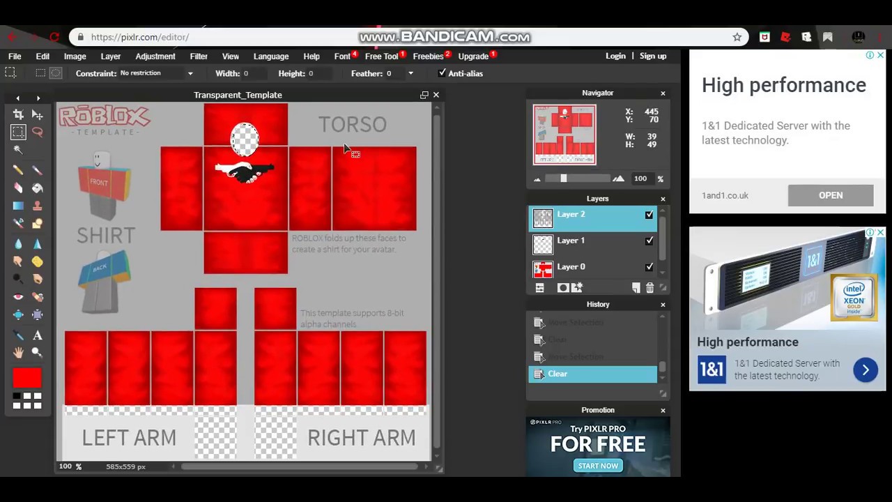 Making a Roblox Shirt (Using Pixlr) - YouTube