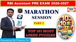 10 baje 10 Puzzle || PART 2 || Target 35/35 || RBI Assistant Pre Exam 2026-27 #rbiassistant2026