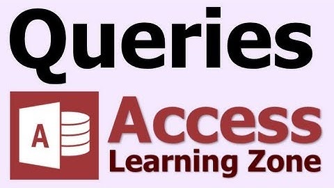 What is a Query in Microsoft Access? How to Create a Query in Microsoft Access. How to Run a Query.
