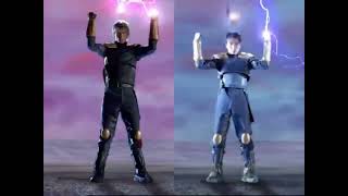 Ninja Storm Crimson Thunder & Navy Thunder Ranger Morph