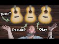 Watch this before buying an acoustic guitar  dreadnought vs om vs parlor explained