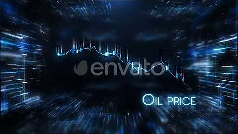 Oil Price Decline Chart with 3d Diagrams on Background | Motion Graphics - Envato elements