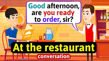 At the Restaurant (ordering food) - English Conversation Practice - Improve Speaking Skills