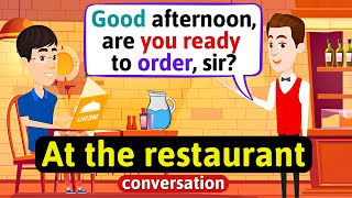At the Restaurant (ordering food)  English Conversation Practice  Improve Speaking Skills
