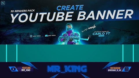 Create 3D gaming banner on android | PUBG/BGMI inspired banner | Free 3D renders pack