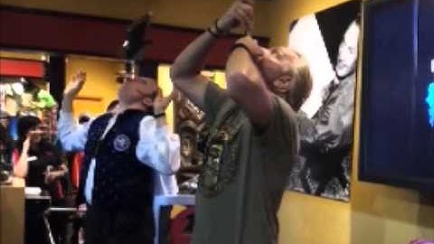 World Record - 24 Swords swallowed and twisted by 2 Sword Swallowers