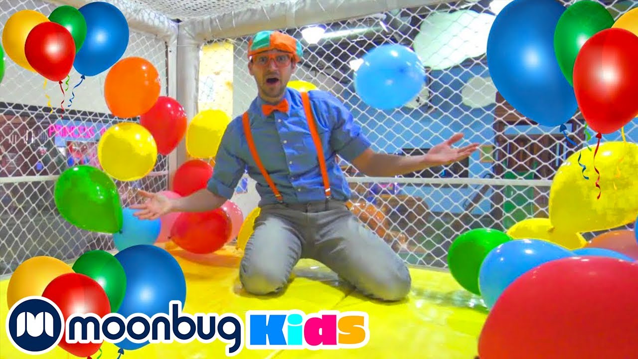 Blippi Visits  - Learn Rainbow Colors  | Playground for Children | Educational | Moonbug Kids