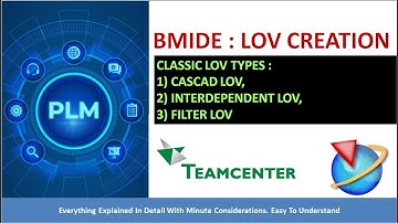Teamcenter I BMIDE I Classic LOV I Cascad LOV I Interdependent LOV I Filter LOV