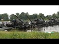 3x PzH 2000 mit 6x Amphibie M 3 auf der Elbe