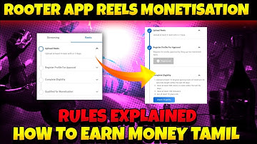 Rooter app reels monetization tamil|How to earn money in rooter app by reels tamil|mobile gaming|