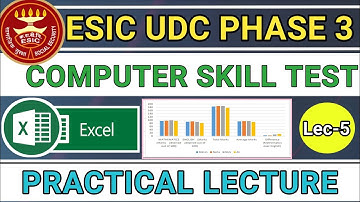 ESIC UDC Computer skill test 2022 | MS Excel Lecture-5