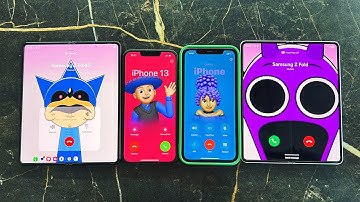 SAMSUNG Z Fold 3 + IPhone 13 + IPhone 11 Incoming & Outgoing Call & Timer/ Sprunki Calls