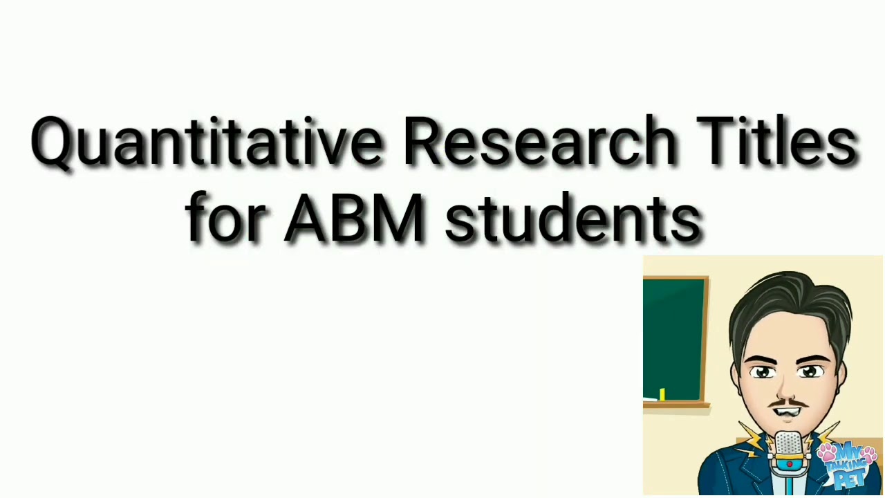 examples of quantitative research titles for abm students