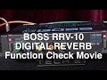 Boss  rrv10  digital reverb function check