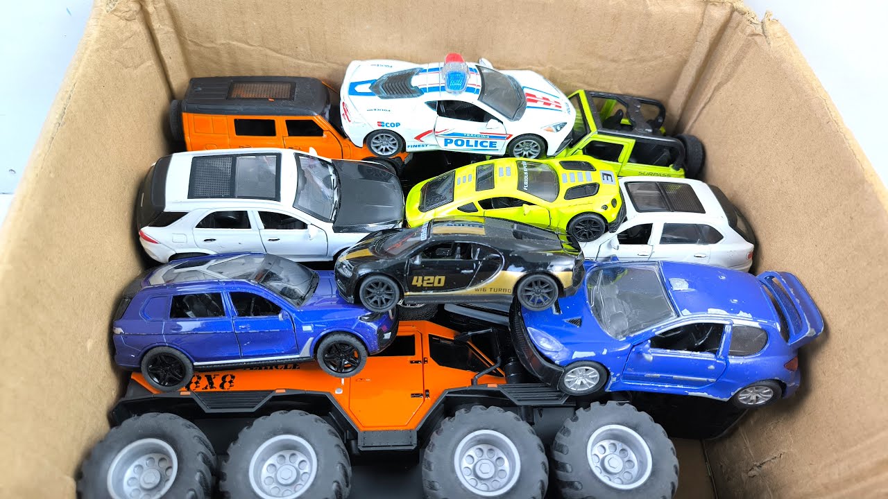 Box Full of Model Cars -Mazda Mx5, Koenigesgg Jesko, Lamborghini Scv12, Byd Yang Wang U8, Toyota Car
