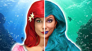 ARIEL'S SURPRISE TWIN WITH DISNEY CHARACTERS ELSA, ANNA, BELLE, MALEFICENT AND URSULA. 2019