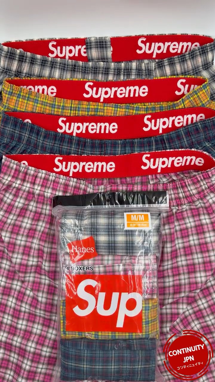 SUPREME x HANES BOXERS 🩳🔥 Plaid 4-pack! #supreme #hanes #shorts