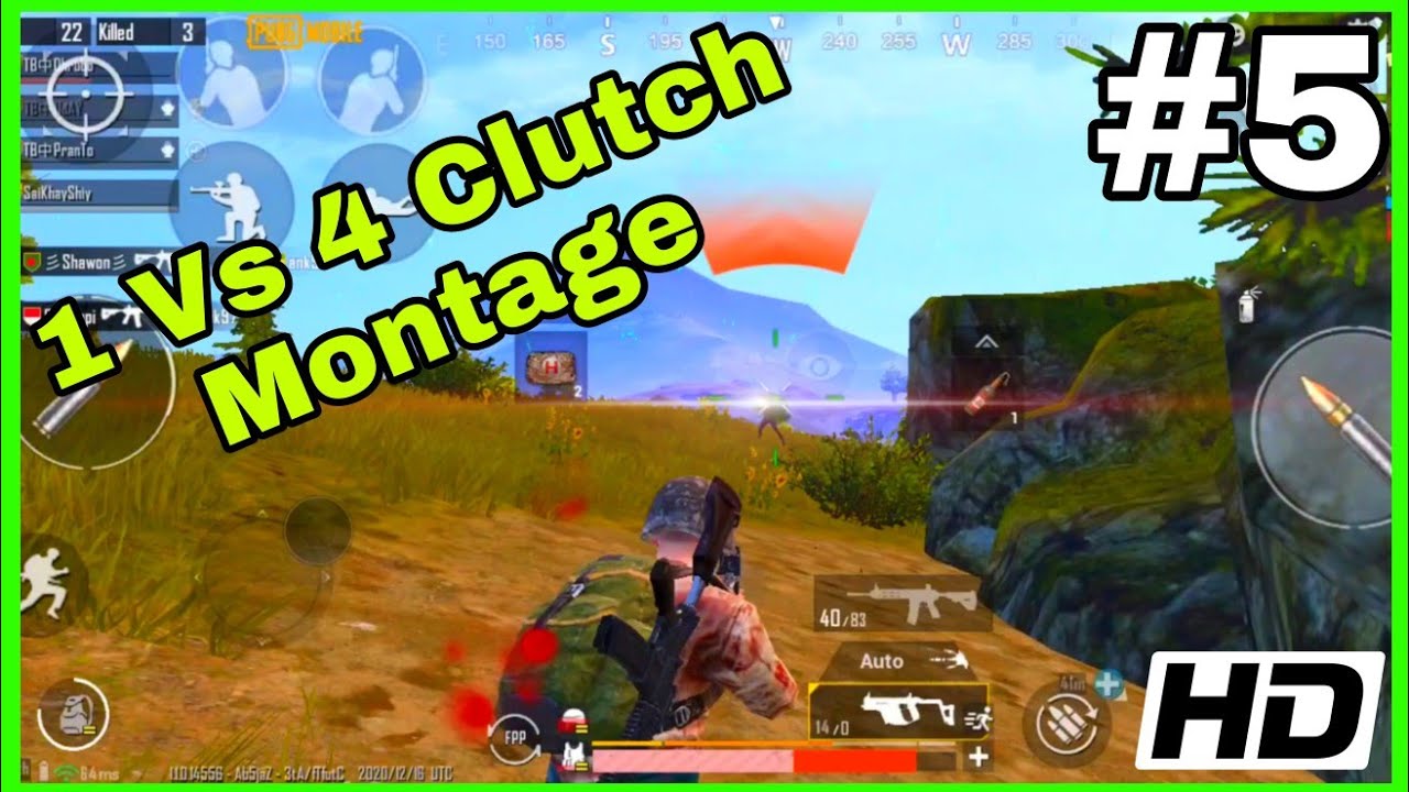 1 Vs 4 Clutch | PUBG MOBILE Montage #5 | TB Dhrubo