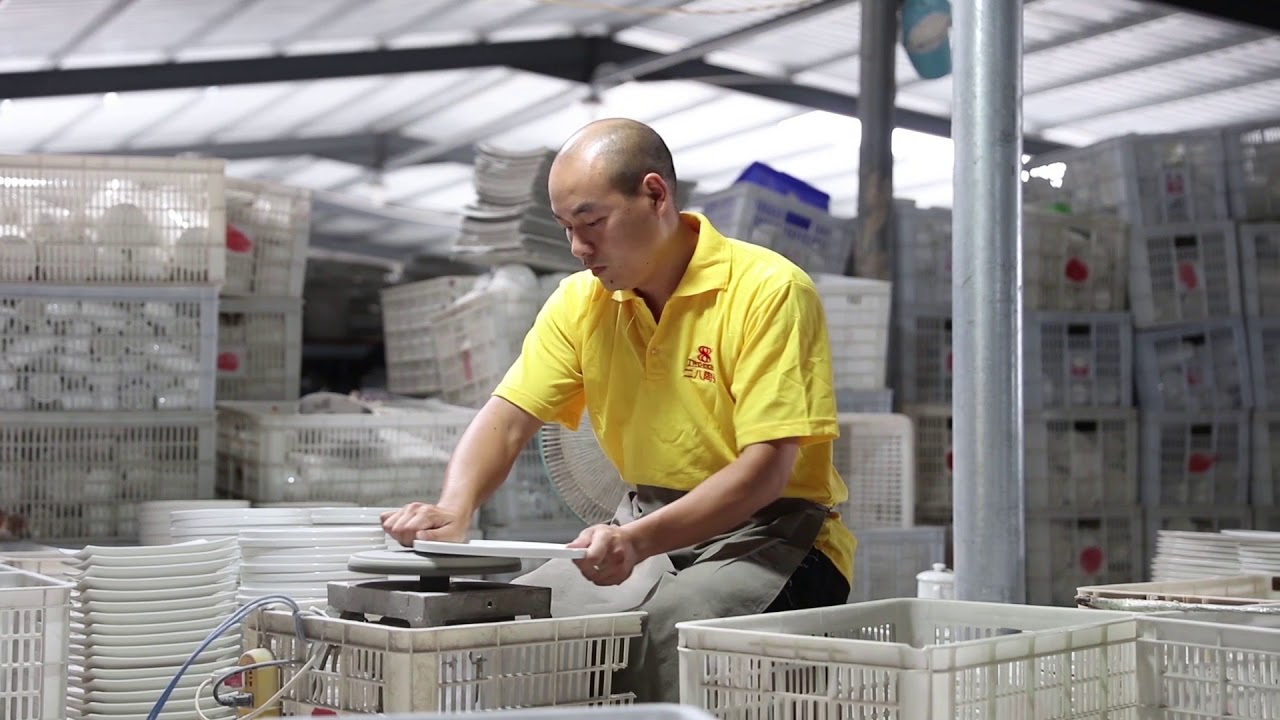Two Eight Ceramics Factory: Quality Inspection Link of Ceramic Tableware Restaurant Dishes Wholesale