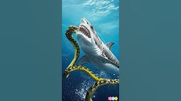 The Giant Python Entangles the Great White Shark#ai#GPT#sora#openai#story#animal
