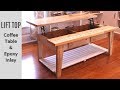 Coffee Table using reclaimed pallet wood with epoxy inlay - How to Make It