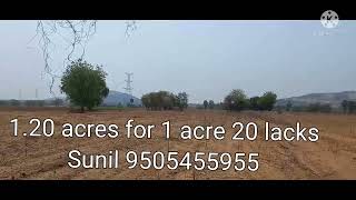 1.20 guntas agriculture land sale for 1 acre 20 lacks beside250 acres form land Stn.Ghanpur Janagaon