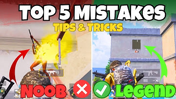 TOP 5 MISTAKES THAT YOU SHOULD AVOID IN (BGMI AND PUBG MOBILE) Tips & Tricks🔥