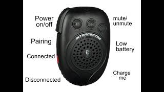 Interceptor Bluetooth Speaker Microphone - EarPhone Connection