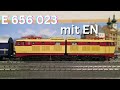 E 656 023 Caimano (Roco 68573) mit internationalen Schnellzug