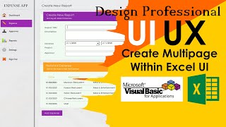 VBA UI UX-5: Create multiple pages within UserForm Interface and link to the menu. Real-life App -E2