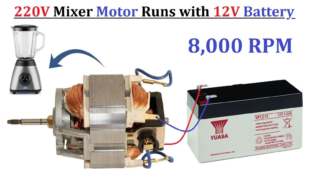 Universal Motor from a Mixer DIY  How to do Connections to Run it ! 