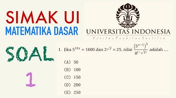 Pembahasan SIMAK UI 2019 Matematika Dasar Soal 1 | Eksponen ajar pipolondo