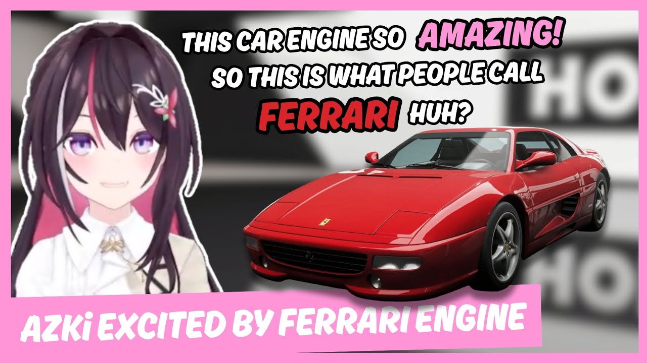 Reupload) AZKi Gets Excited Trying Out the Ferrari in Forza