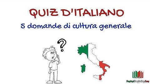 QUIZ DI CULTURA GENERALE ITALIANA #1