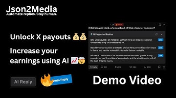 Json2Media Demo – AI Reply + Auto Reply in Action (Grow on X Without Burnout)