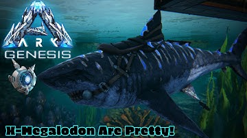 Into The Ocean To Tame X Megalodons! Ark Genesis Part 9