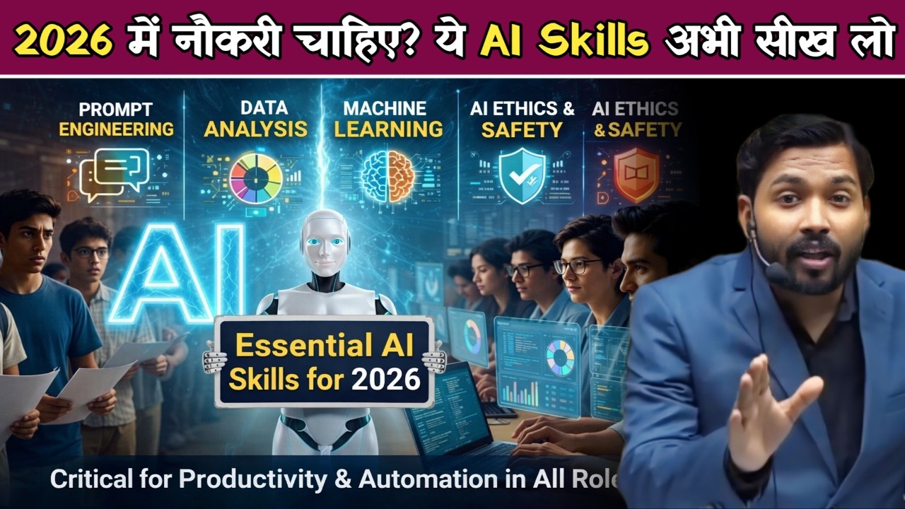 2026 में नौकरी चाहिए ये AI Skills अभी सीख लो | AI सीखो वरना पीछे रह जाओगे | Future Jobs 2026.!