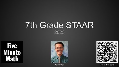 2023 7th Grade STAAR from Five Minute Math