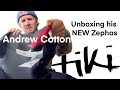 Tiki surf  andrew cotty cotton unboxing  reviewing his new tiki zepha wetsuits